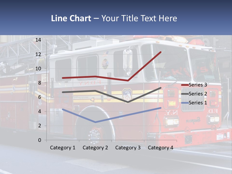 A Fire Truck Is Parked On The Side Of The Road PowerPoint Template