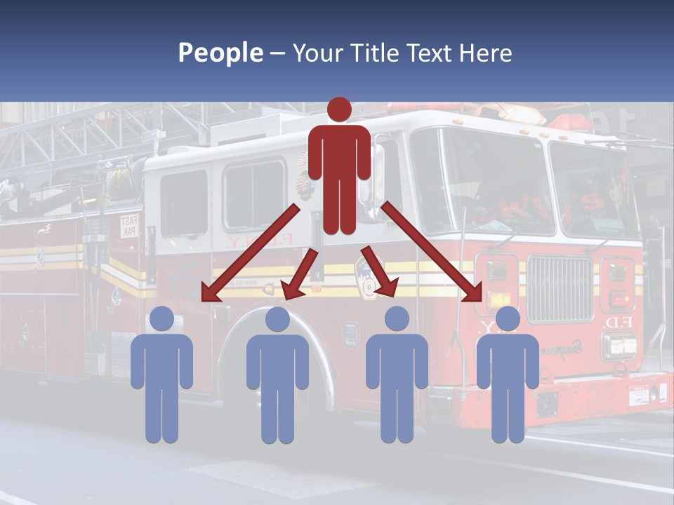 A Fire Truck Is Parked On The Side Of The Road PowerPoint Template