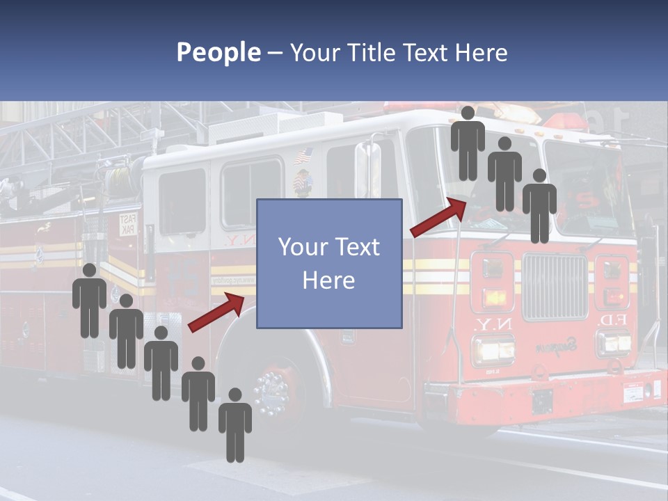 A Fire Truck Is Parked On The Side Of The Road PowerPoint Template