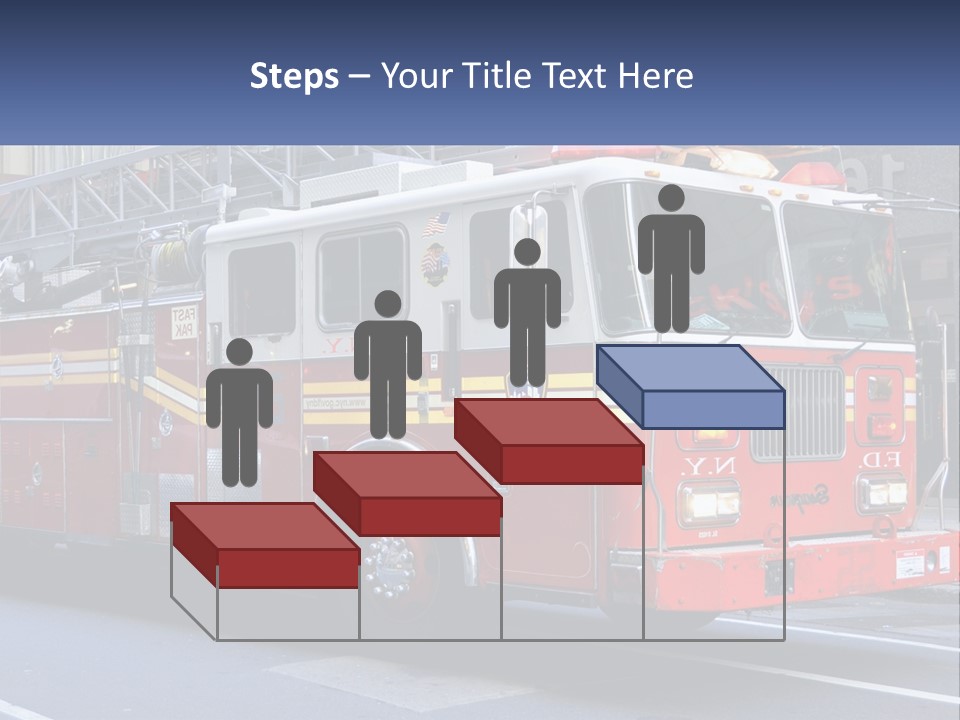 A Fire Truck Is Parked On The Side Of The Road PowerPoint Template