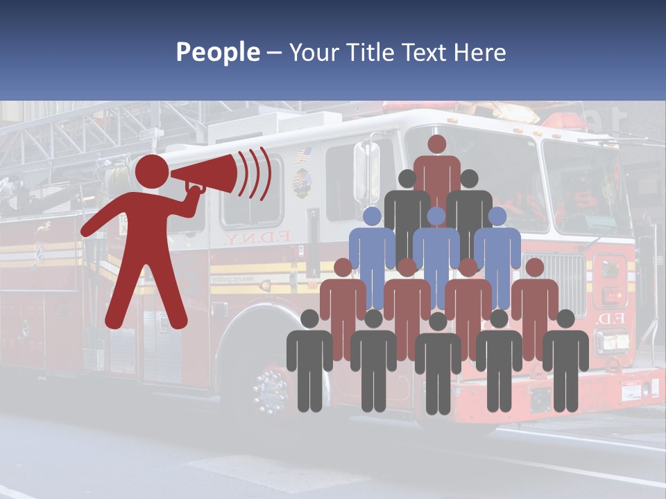 A Fire Truck Is Parked On The Side Of The Road PowerPoint Template