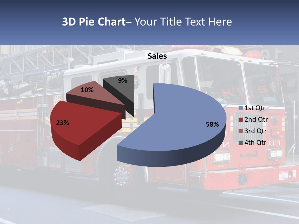 A Fire Truck Is Parked On The Side Of The Road PowerPoint Template