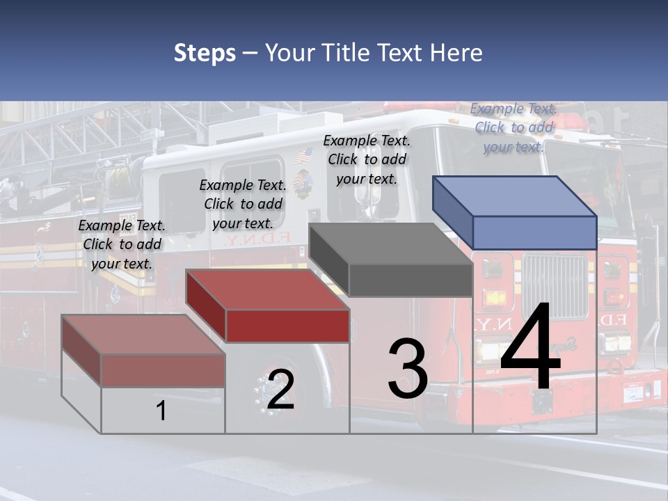 A Fire Truck Is Parked On The Side Of The Road PowerPoint Template