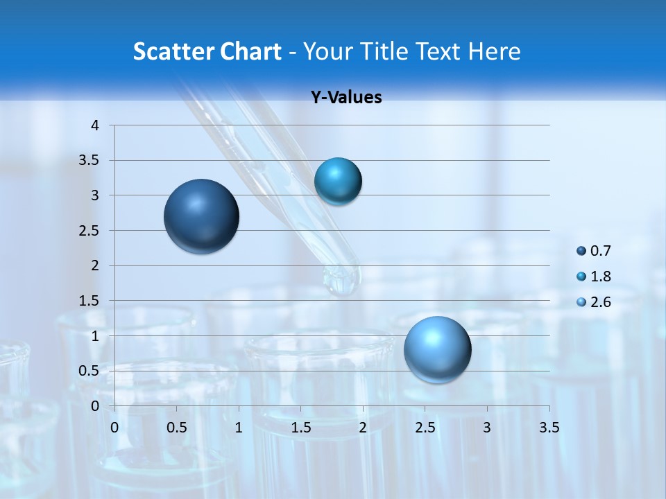 A Lab Filled With Test Tubes Filled With Blue Liquid PowerPoint Template