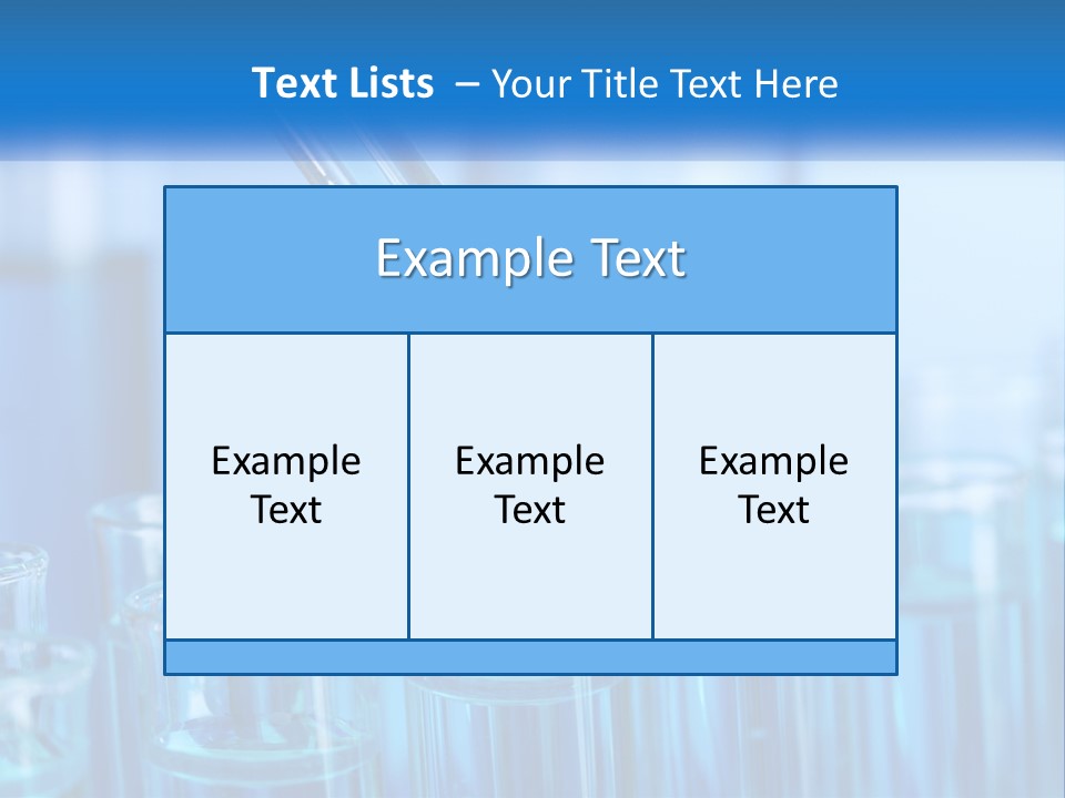 A Lab Filled With Test Tubes Filled With Blue Liquid PowerPoint Template