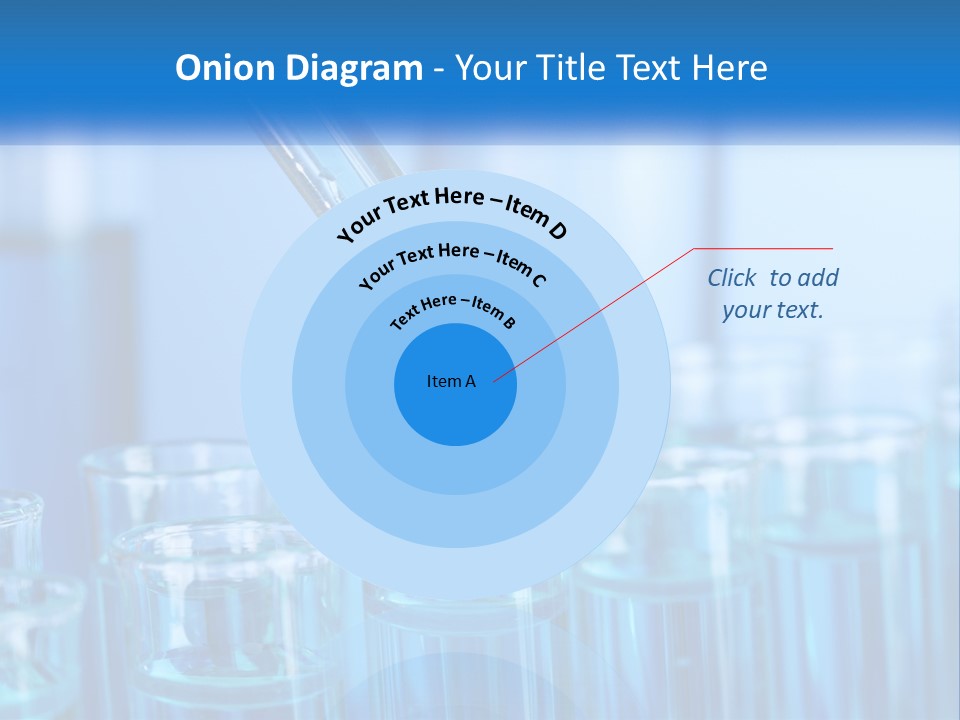 A Lab Filled With Test Tubes Filled With Blue Liquid PowerPoint Template