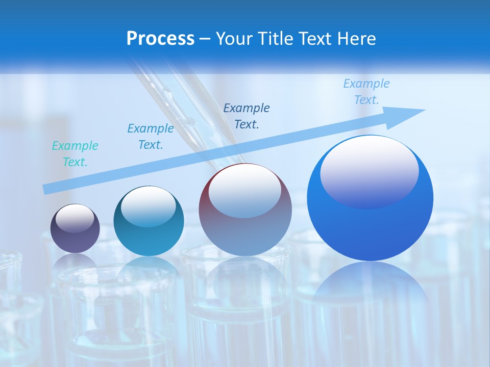 A Lab Filled With Test Tubes Filled With Blue Liquid PowerPoint Template