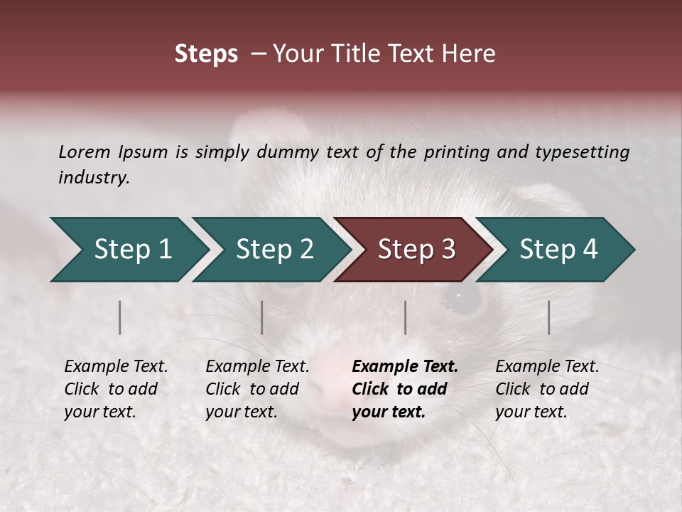 A Ferret Peeking Out From Under A Blanket PowerPoint Template