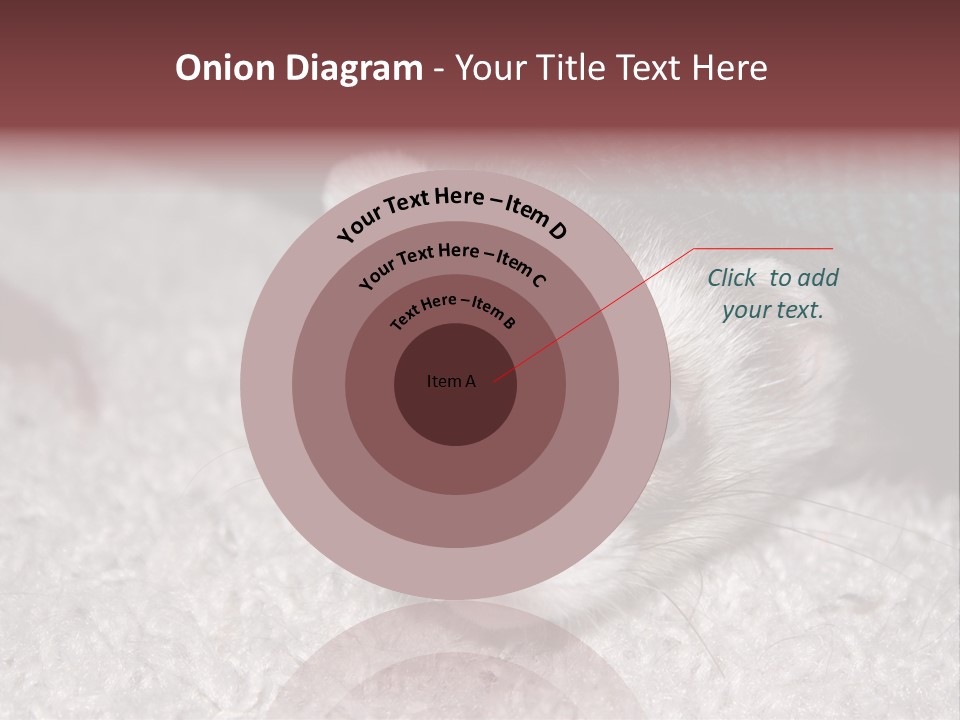 A Ferret Peeking Out From Under A Blanket PowerPoint Template