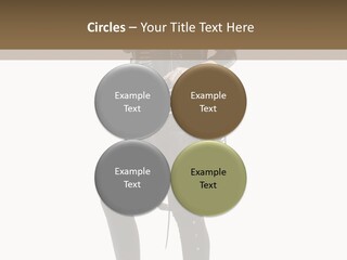 A Woman In A Black Leather Jacket Holding A Brown Purse PowerPoint Template