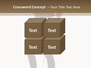 A Woman In A Black Leather Jacket Holding A Brown Purse PowerPoint Template