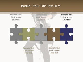 A Woman In A Black Leather Jacket Holding A Brown Purse PowerPoint Template