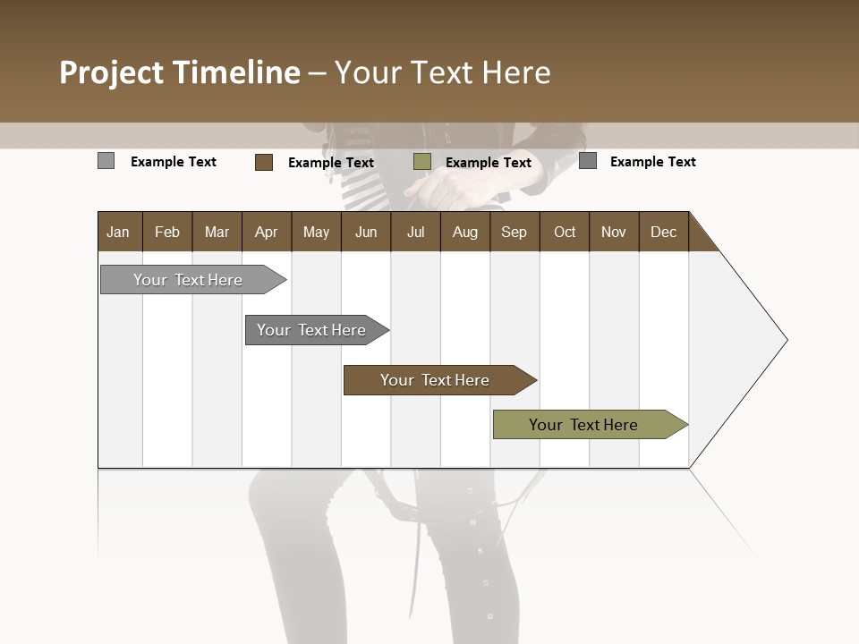 A Woman In A Black Leather Jacket Holding A Brown Purse PowerPoint Template