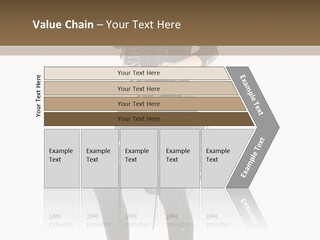 A Woman In A Black Leather Jacket Holding A Brown Purse PowerPoint Template