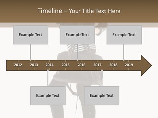 A Woman In A Black Leather Jacket Holding A Brown Purse PowerPoint Template