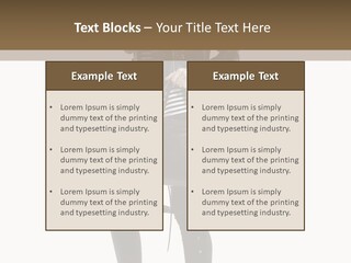 A Woman In A Black Leather Jacket Holding A Brown Purse PowerPoint Template