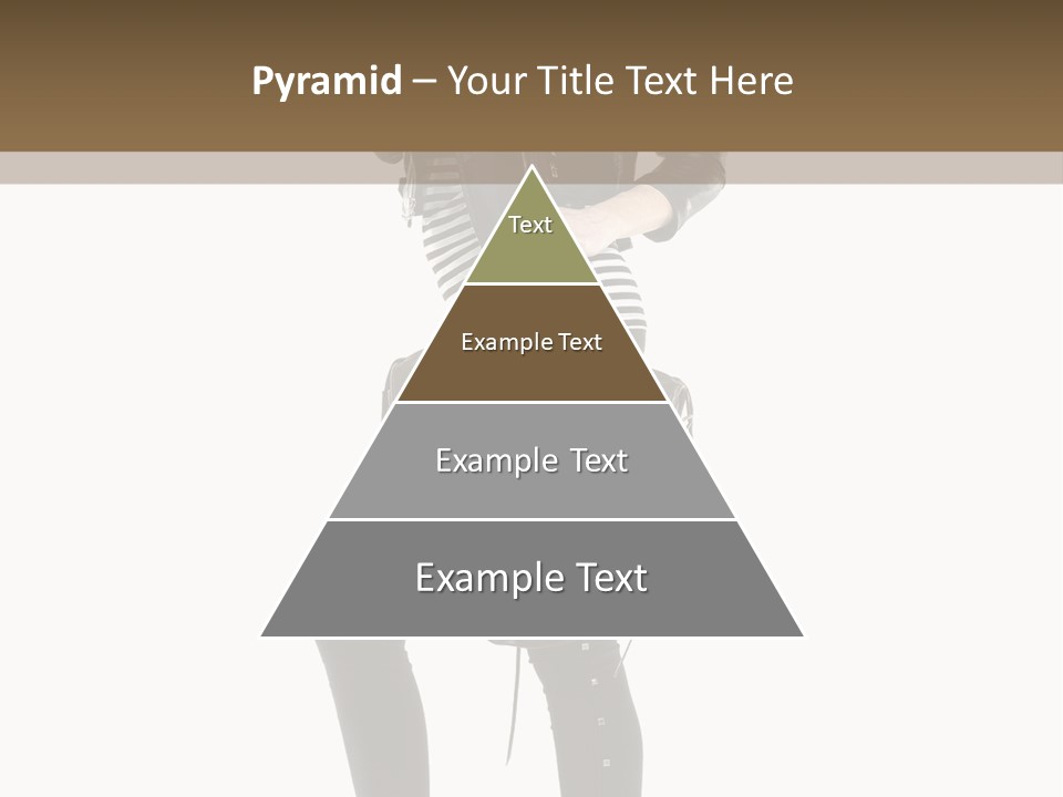 A Woman In A Black Leather Jacket Holding A Brown Purse PowerPoint Template