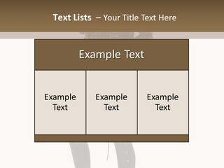 A Woman In A Black Leather Jacket Holding A Brown Purse PowerPoint Template