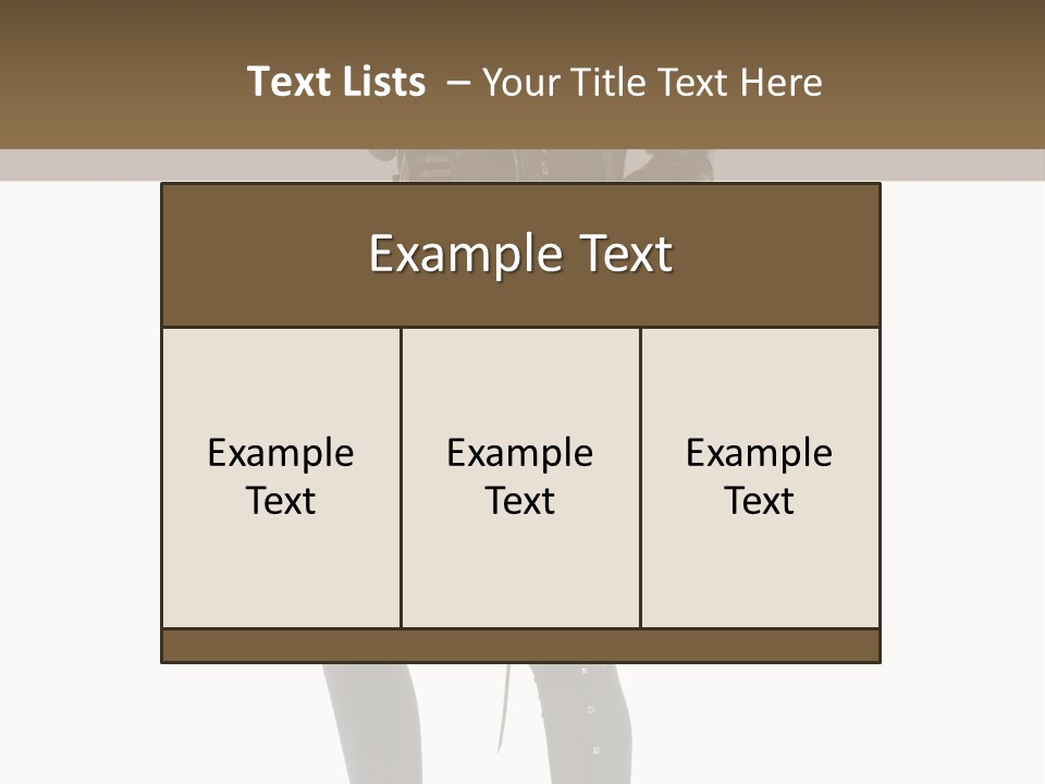 A Woman In A Black Leather Jacket Holding A Brown Purse PowerPoint Template