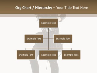 A Woman In A Black Leather Jacket Holding A Brown Purse PowerPoint Template
