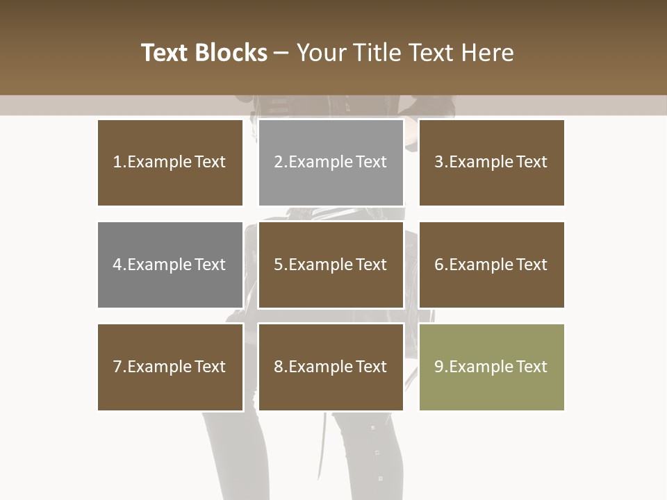 A Woman In A Black Leather Jacket Holding A Brown Purse PowerPoint Template