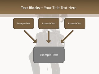 A Woman In A Black Leather Jacket Holding A Brown Purse PowerPoint Template