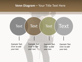 A Woman In A Black Leather Jacket Holding A Brown Purse PowerPoint Template