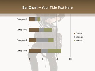 A Woman In A Black Leather Jacket Holding A Brown Purse PowerPoint Template