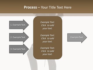 A Woman In A Black Leather Jacket Holding A Brown Purse PowerPoint Template