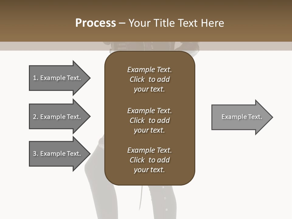 A Woman In A Black Leather Jacket Holding A Brown Purse PowerPoint Template