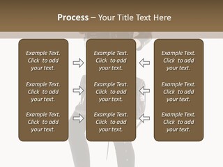 A Woman In A Black Leather Jacket Holding A Brown Purse PowerPoint Template