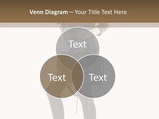 A Woman In A Black Leather Jacket Holding A Brown Purse PowerPoint Template