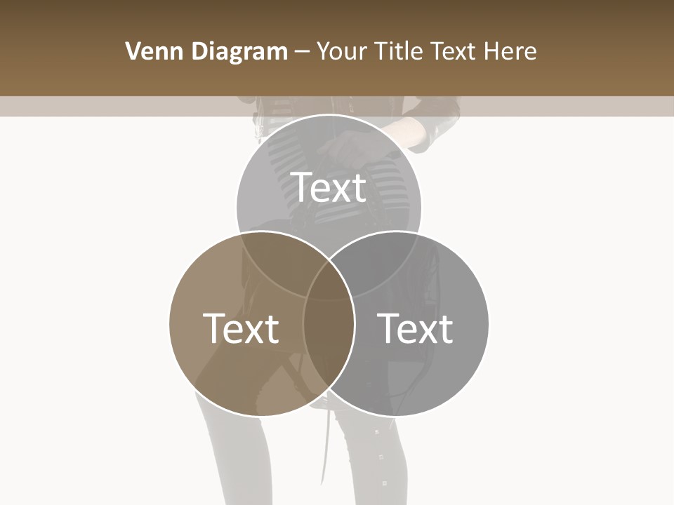 A Woman In A Black Leather Jacket Holding A Brown Purse PowerPoint Template