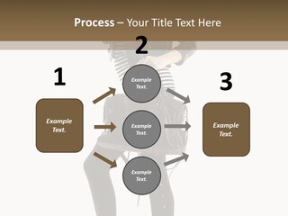 A Woman In A Black Leather Jacket Holding A Brown Purse PowerPoint Template