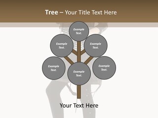 A Woman In A Black Leather Jacket Holding A Brown Purse PowerPoint Template