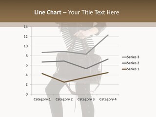 A Woman In A Black Leather Jacket Holding A Brown Purse PowerPoint Template