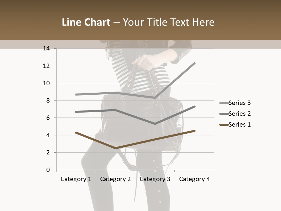 A Woman In A Black Leather Jacket Holding A Brown Purse PowerPoint Template