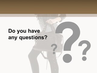 A Woman In A Black Leather Jacket Holding A Brown Purse PowerPoint Template