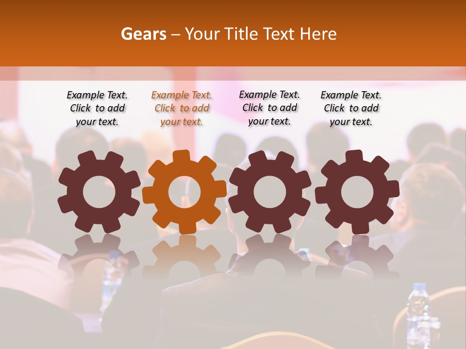 A Man Giving A Presentation To A Group Of People PowerPoint Template