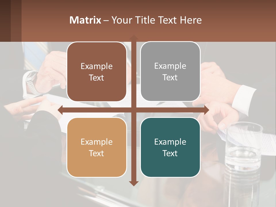 A Group Of Business People Sitting Around A Table PowerPoint Template