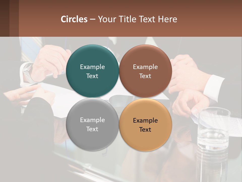 A Group Of Business People Sitting Around A Table PowerPoint Template