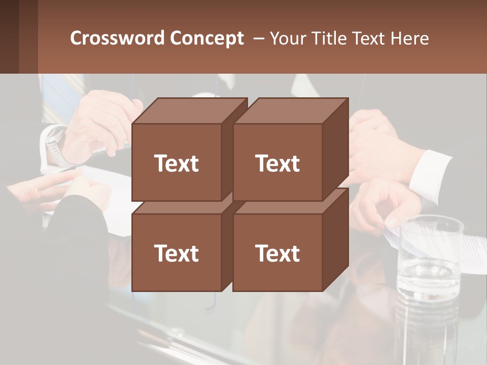 A Group Of Business People Sitting Around A Table PowerPoint Template