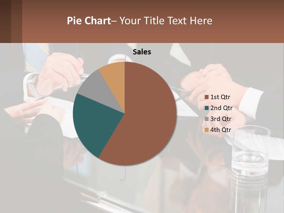 A Group Of Business People Sitting Around A Table PowerPoint Template