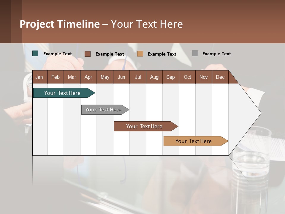 A Group Of Business People Sitting Around A Table PowerPoint Template