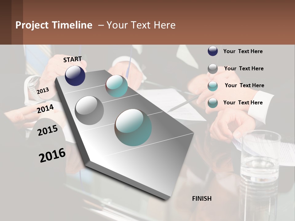 A Group Of Business People Sitting Around A Table PowerPoint Template