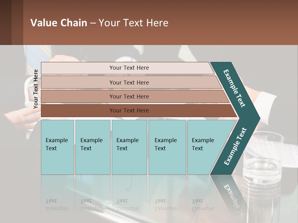 A Group Of Business People Sitting Around A Table PowerPoint Template