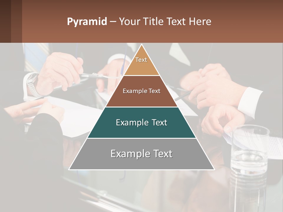 A Group Of Business People Sitting Around A Table PowerPoint Template