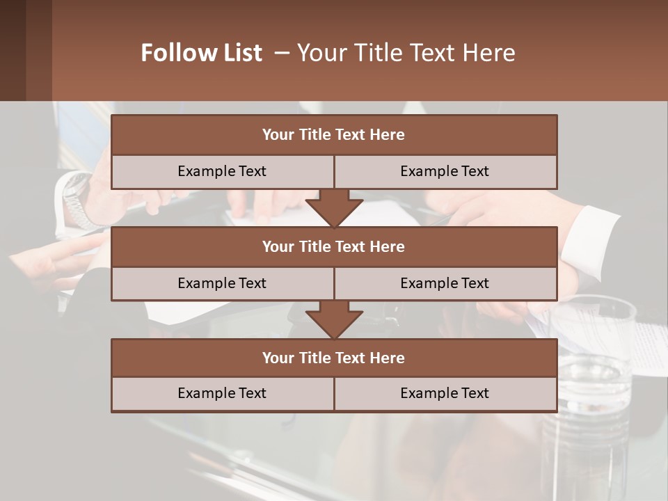A Group Of Business People Sitting Around A Table PowerPoint Template