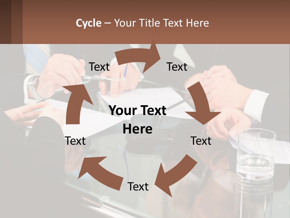 A Group Of Business People Sitting Around A Table PowerPoint Template