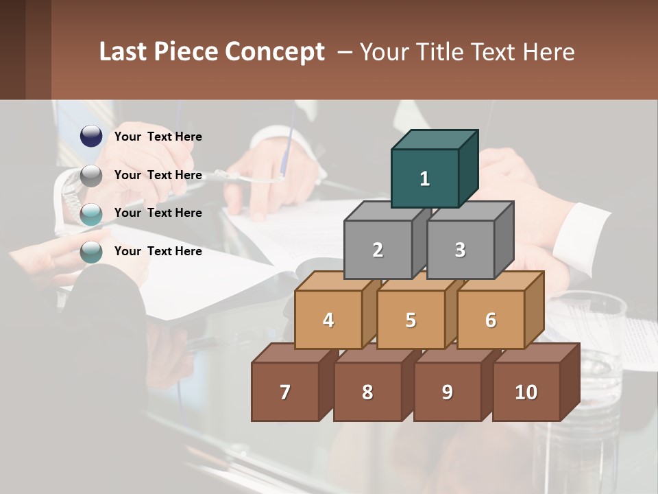 A Group Of Business People Sitting Around A Table PowerPoint Template